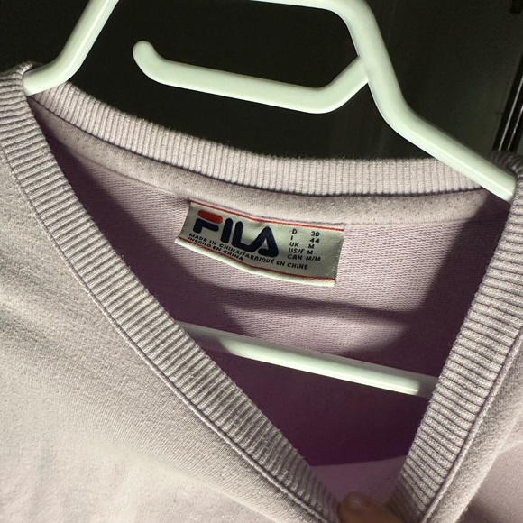 FILA Light Pink V-Neck Sweater - Picture 1 of 2